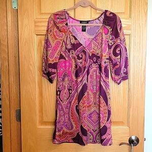 ALYN PAIGE NY PAISLEY MINI DRESS